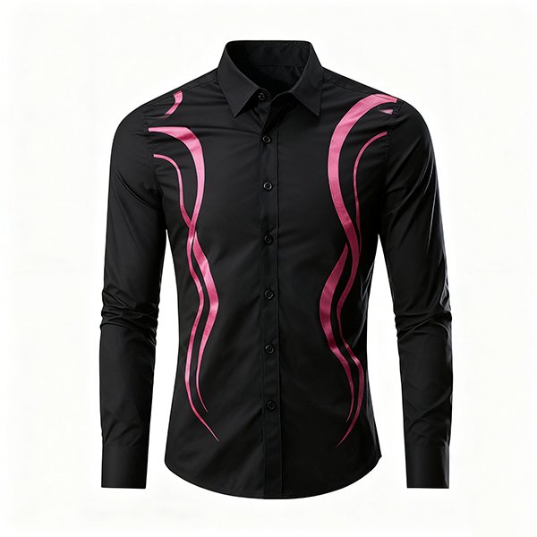 Men's Retro Casual Button-Down - Loose Beach Shirt