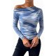 Women's Trendy Asymmetrical T-Shirt - Slim-Fit Ruched One-Shoulder