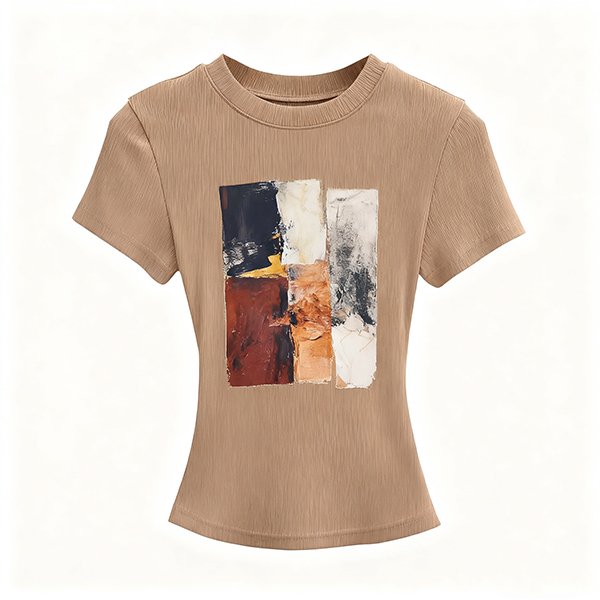 Women's Fashion New T-Shirt - Slim-Fit Anti-Pilling O-Neck Breathable