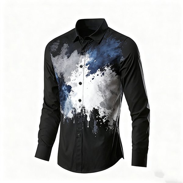 Men's Retro Beach Casual Shirt - Loose Button-Down